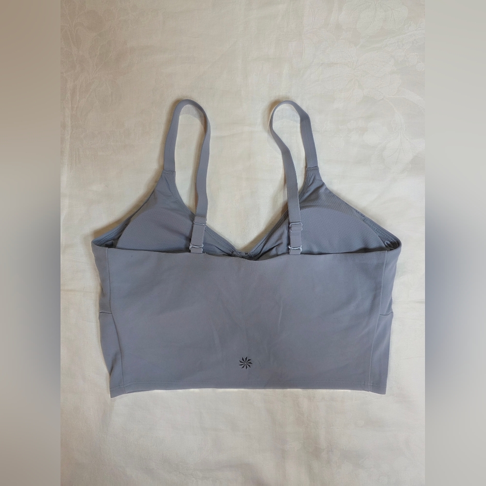 Athleta Light Gray Crop Top - Picture 5 of 6